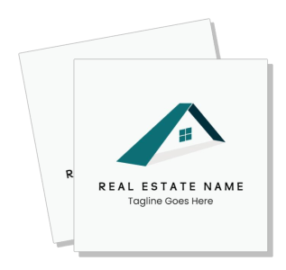 modern real estate logo design template with tagline