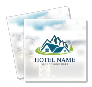 mountain hotel logo placeholder template