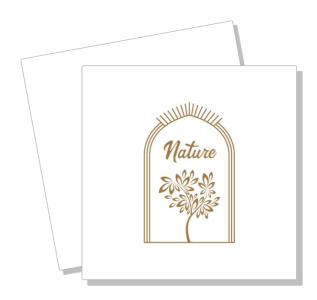 nature themed greeting card with illustrated tree design template
