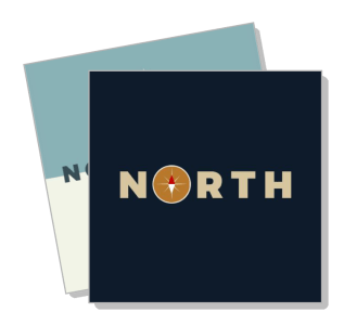 north direction compass logo design template