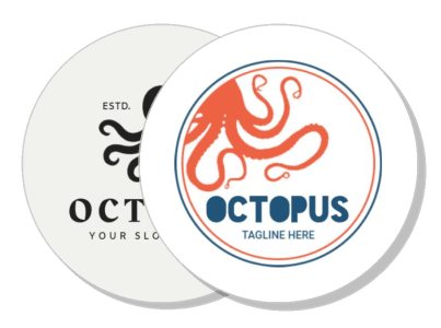 octopus themed logo designs with vintage style and modern look template
