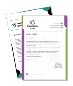 organization letter head template professional design