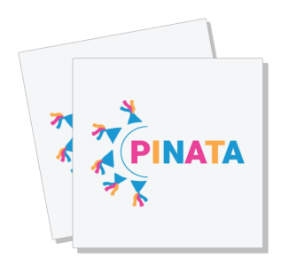 pinata colorful logo design with multicolored elements on white background template