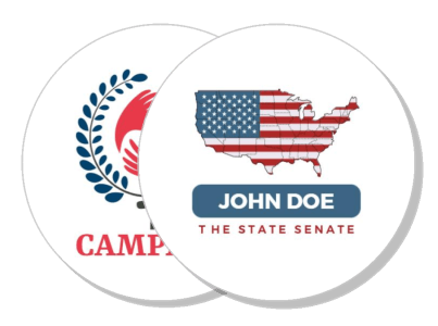 political campaign logo us flag map state senate design template