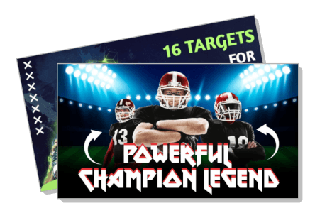 powerful champion legend american football poster template