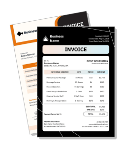 professional business invoice templates with itemized service list