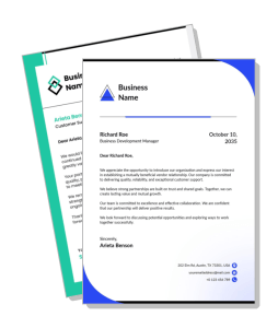 professional business letterhead template design