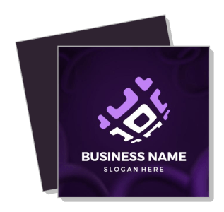 purple business logo design with placeholder text template