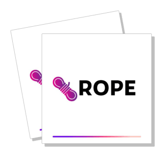 purple rope logo design with text overlay template