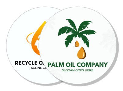 recycle oil and palm oil company logos design template