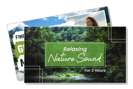 relaxing nature sound background with forest and water scene for meditation template