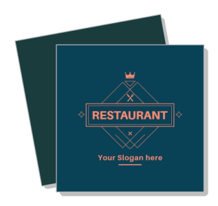 restaurant logo template with custom slogan design