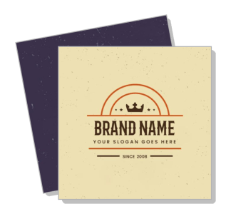 retro style brand name logo with crown and slogan template