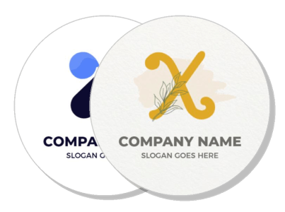 round company logos with slogans modern designs template