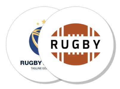 rugby logos design concepts with emblem and text template