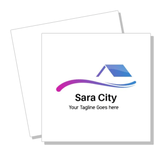 sara city logo design mockup business brand identity concept template
