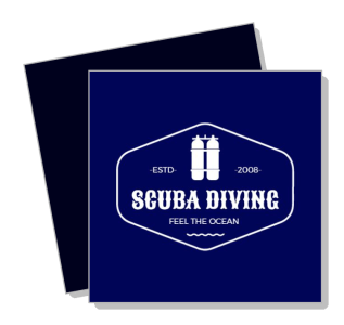 scuba diving emblem estd 2008 feel the ocean design template