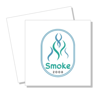smoke logo design with abstract blue green pattern template