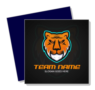 sports team logo template with tiger mascot and customizable text