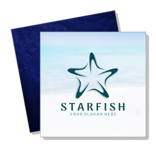 starfish brand logo design template with slogan