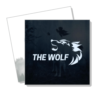 the wolf dark background logo design with howl feature template