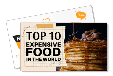 top ten expensive foods in the world stacked pancakes thumbnail template