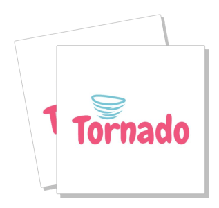tornado brand logo design with stylized weather symbol template