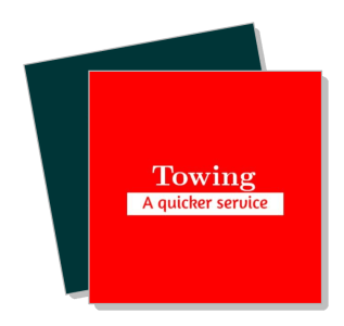 towing service poster red background template