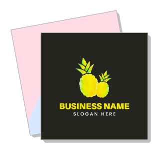 tropical fruit themed business logo design template
