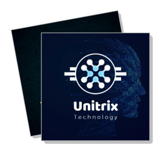 unitrix technology digital logo design template