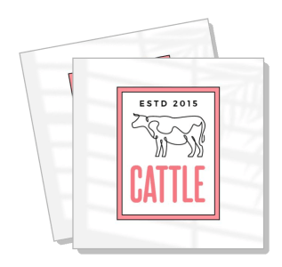 vintage cattle illustration with text emblem template