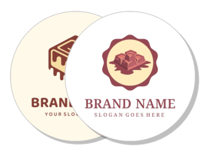 vintage chocolate brand logo design with placeholders template