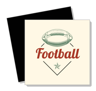 vintage football emblem design with rugby ball and star illustration template