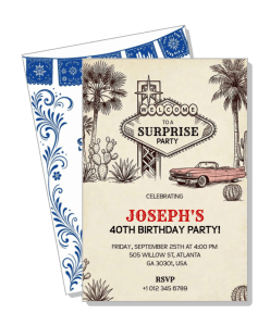vintage surprise party invitation joseph 40th birthday celebration card template