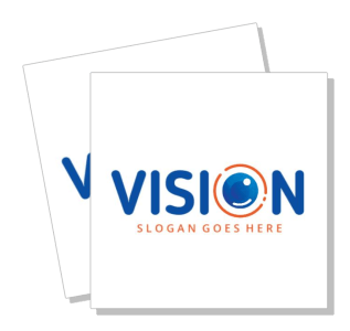 vision logo design template with placeholder slogan