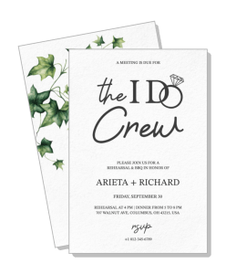 wedding invitation card ido crew arieta richard rehearsal dinner event design template