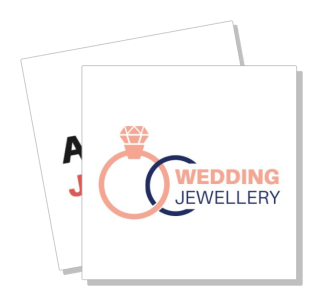 wedding jewellery logo design with ring and gem symbol template