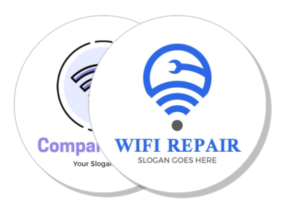 wifi repair logo design with slogan placeholder template