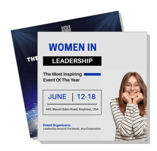 women in leadership event poster june 12 18 usa template
