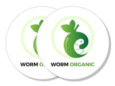 worm organic eco friendly brand logo design template