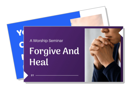 worship seminar forgive and heal presentation slide design template