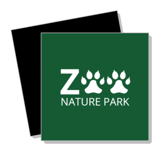 zoo nature park logo with paw print design template